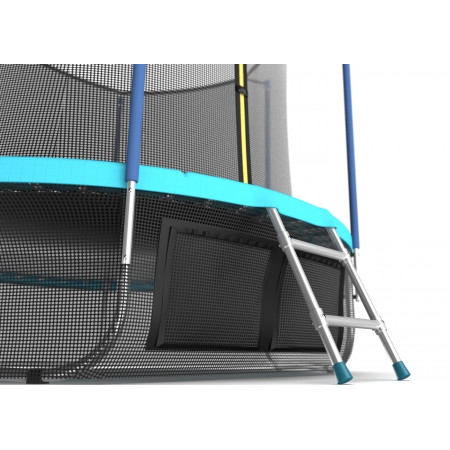 EVO JUMP Internal 8ft (Wave). Батут с внутренней сеткой и лестницей, диаметр 8ft (морская волна) + нижняя сеть