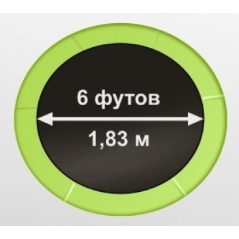 ARLAND Батут 6FT с внешней страховочной сеткой и лестницей (Light green)