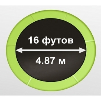 ARLAND Батут 16FT с внутренней страховочной сеткой и лестницей (Light green)